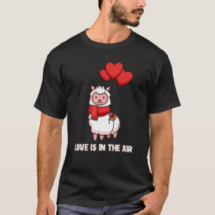 T-shirt L'Amour Est Dans L'Air Llama Vicuna Guanaco Breede