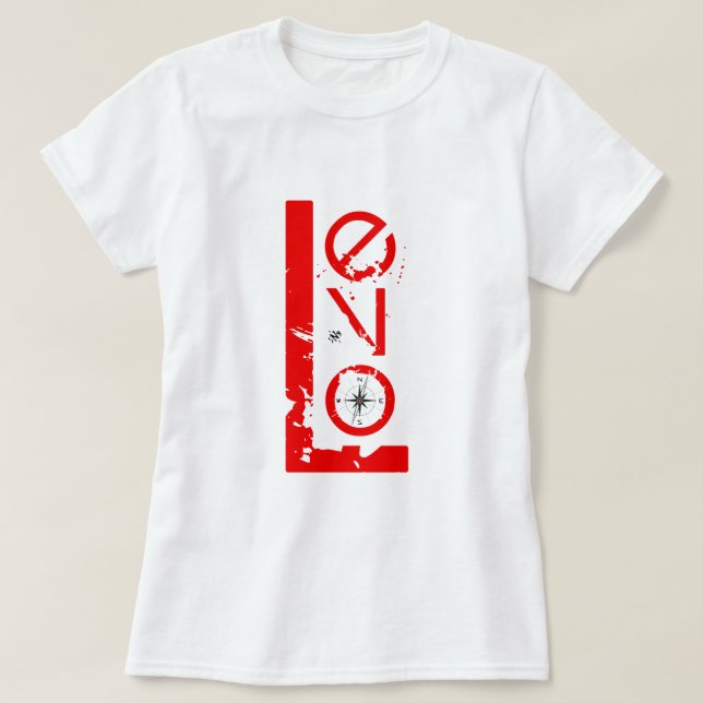 T-shirt L'amour est la boussole v1 (Design devant)