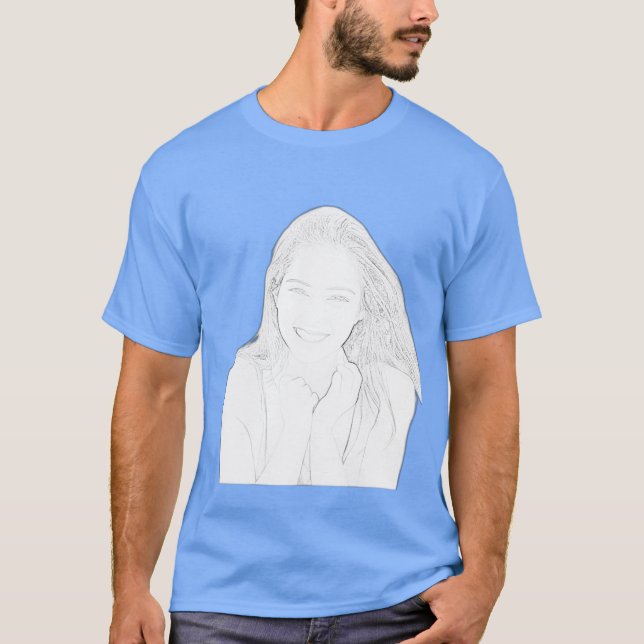T-shirt L'amour est la vie heureuse (Devant)