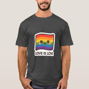 T-shirt L'amour est l'amour - Kawaii Rainbow Design