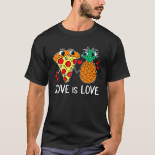 T-shirt L'Amour Est L'Amour Pizza Ananas Interdit Hawaiian