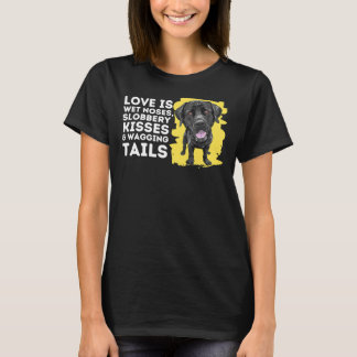 T-shirt L'amour est le nez humide Labrador Retriever Chien