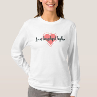 T-shirt l'amour est stupide ensemble, l'amour nessage