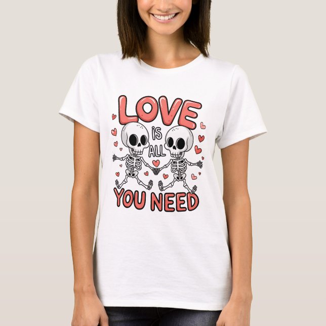 T-shirt L'Amour est Tout Ce Dont Vous Avez Besoin – Parole (Devant)