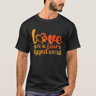 T-shirt L'Amour Est Un Mot À Quatre Hameçons 1