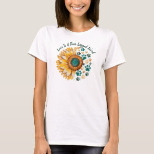T-shirt L'Amour Est Un Mot À Quatre Hameçons, Amoureux des