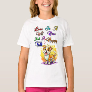 T-shirt L'Amour Est Un Nez Humide Et Une Bonne Queue