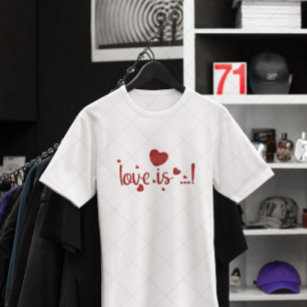 T-shirt L'amour est une toile : Tee d'impression de coeur