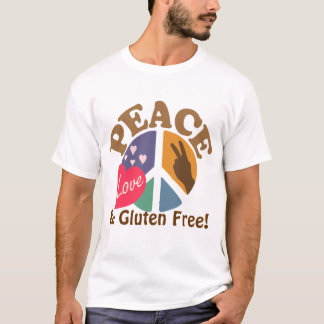 T-shirt L'amour et le gluten de paix libèrent