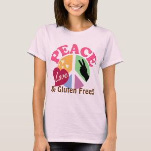 T-shirt L'amour et le gluten de paix libèrent