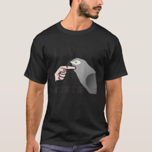 T-shirt L'amour fait mal au perroquet gris d'Afrique qui m