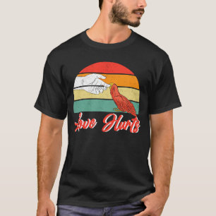 T-shirt L'amour fait mal au perroquet piquer à la main l'o
