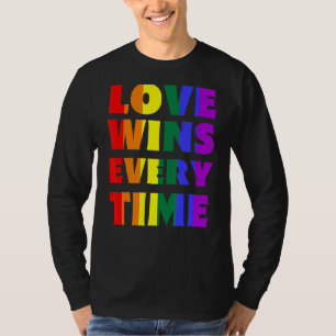 T-shirt L'amour gagne chaque fois que Lgbtq Gay pride drap