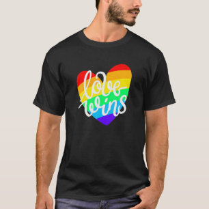 T-shirt L'amour gagne Rainbow Tee, gay lesbienne LGBT Prid