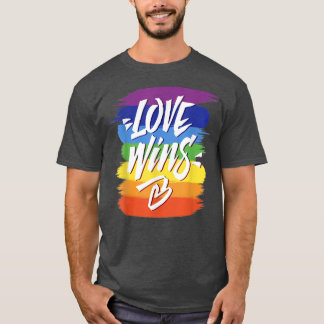 T-shirt L'amour gagne T Gay pride lesbien Rainbow Pride LG