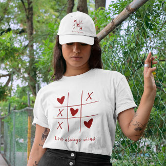 T-shirt L'amour gagne toujours Citation l Cœur rouge ludiq