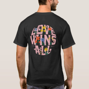 T-shirt L'amour gagne tout David Flo Dark, gay et allié fi