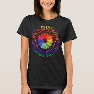 T-shirt L'Amour Hippie Est La Science Réelle Est Vraie Vie