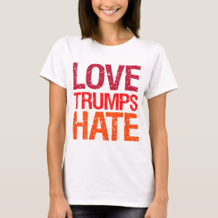 T-shirt L'amour l'emporte sur la haine contre Trump