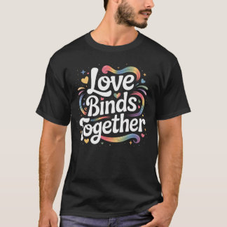T-shirt L'amour lie ensemble la connexion romantique
