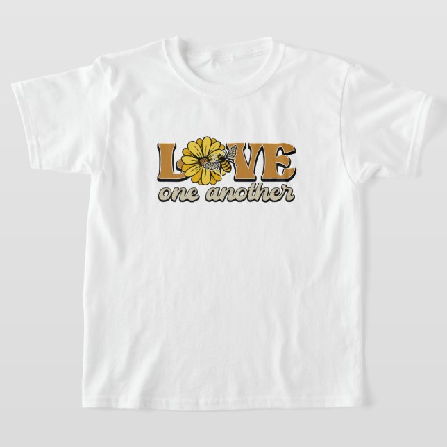 T-shirt L'amour l'un l'autre étonnant bourdon d'abeille l' (Poser)