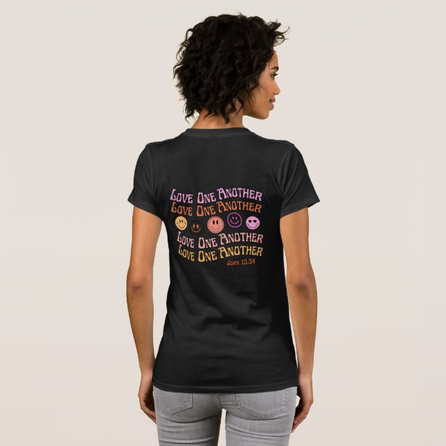 T-shirt L'amour l'un l'autre Jean 13:34 (Dos entier)