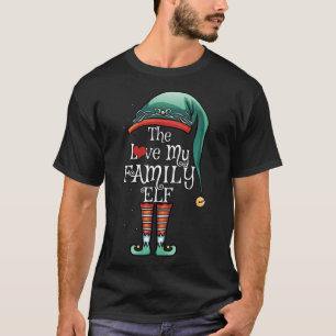 T-shirt L'Amour Mon Elfe Famille Correspondant Famille Noë