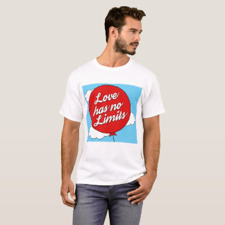 T-shirt L'amour n'a aucune pièce en t de ballon de limites