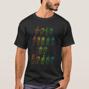T-shirt L'amour n'a pas besoin de mots ASL Enseignant Sign