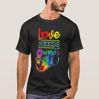 T-SHIRT L'AMOUR N'A PAS BESOIN DE MOTS AUTISME ASD SENSIBI