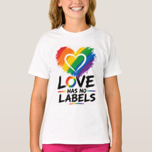 T-shirt L'amour n'a pas d'étiquette – Conception de fierté