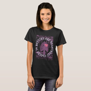 T-shirt L'amour ne meurt jamais - Cœur de squelette gothiq