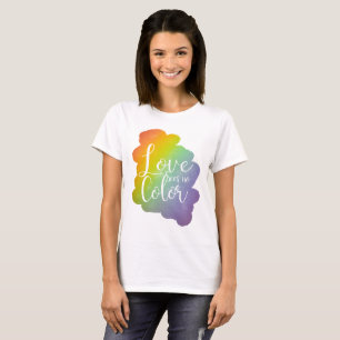 T-shirt L'amour ne voit pas de couleur Citation Inspiratio