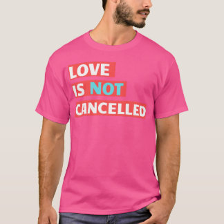 T-shirt L'amour n'est pas annulé Rouge vintage