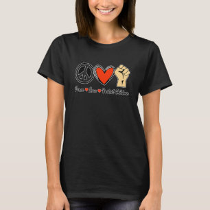 T-shirt L'amour pour la paix protège les enfants L'Amériqu