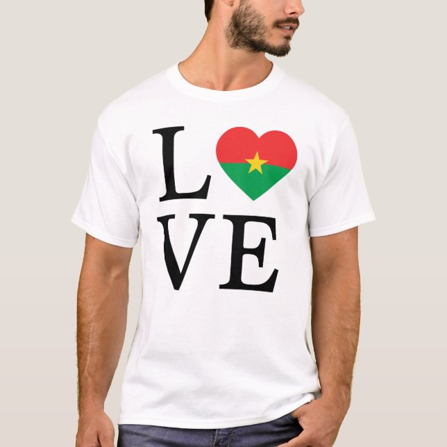 T-shirt L'amour pour le Burkina Faso (Devant)