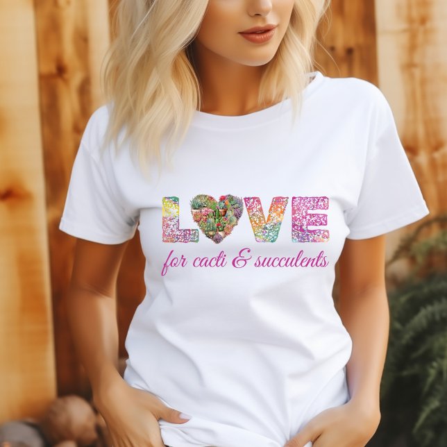 T-shirt L'Amour Pour Les Cactus Et Les Succulents (Créateur téléchargé)