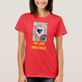 T-shirt "L'Amour Unifié : Le Tee rouge profond des femmes 