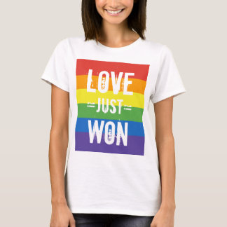 T-shirt L'amour vient de remporter - Célébrer le mariage p