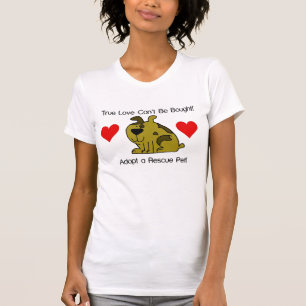 T-shirt L'amour vrai ne peut pas être acheté - chien