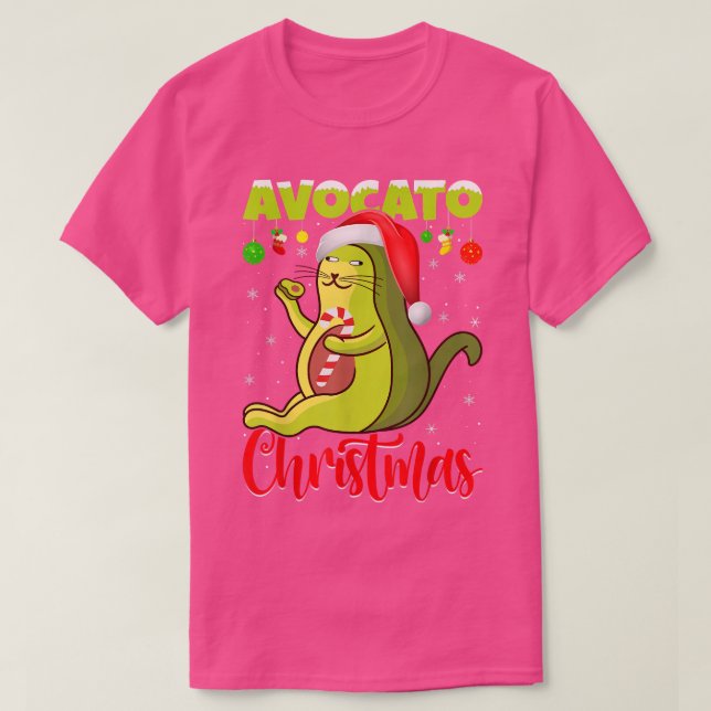 T-shirt L'Amoureux des chats d'Avocato Xmas Lights Père No (Design devant)