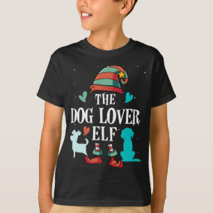 T-shirt L'Amoureux des chiens Elf Funny Christmas Matching