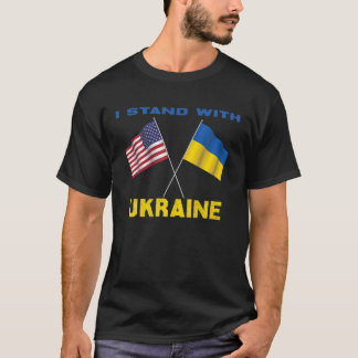 T-shirt L'Amoureux Ukrainien Je Prends Position Avec L'Ukr