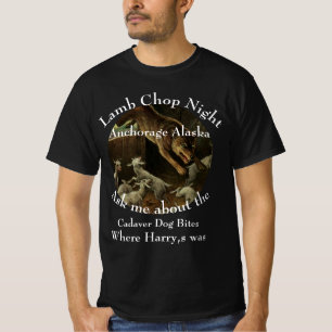 T-shirt Lampe Chop Night Cadaver Chien Morsures Whittier A
