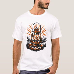 T-Shirt Lampe de Camping Rétro   Publicité Extérie