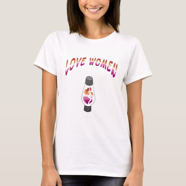 T-shirt Lampe de lave (Lesbienne) (Devant)