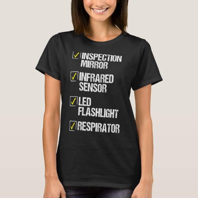 T-shirt Lampe de poche du détecteur infrarouge du technici (Devant)