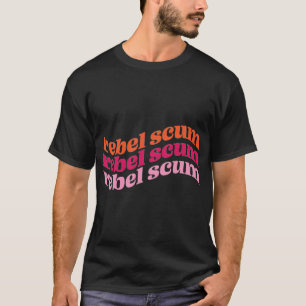 T-shirt Lampe noire de style tube à vide lumineux