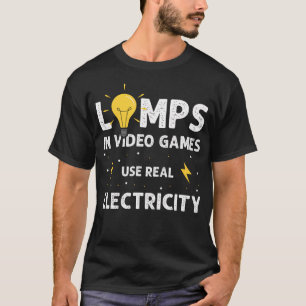 T-shirt Lampes Dans Les Jeux Vidéo Utilisent L'Humour De L