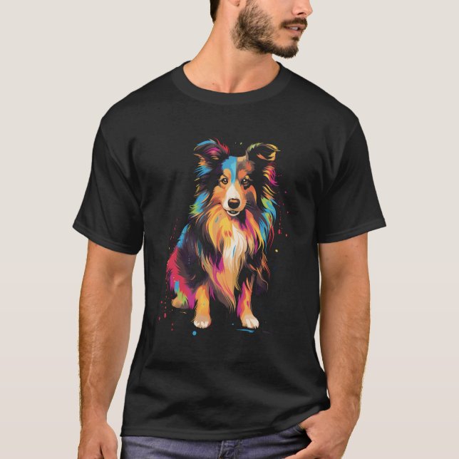 T-shirt Lan Hair Collie (Devant)